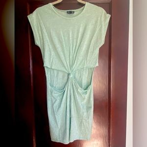 Topshop Mint Green Cutout T-Shirt Dress